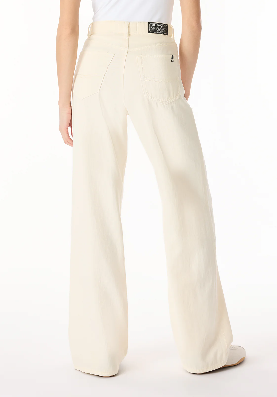 High Rise Wide Leg Addie Women's Pants, Vanilla Ice - BL16083 - Image 3