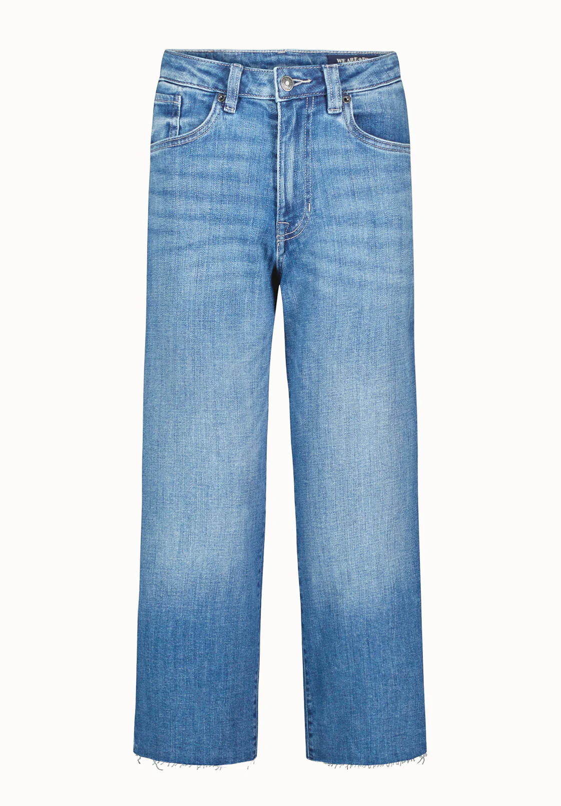 High Rise Wide Leg Cropped Addisson Women's Jeans, Indigo Sanded - BL16069 - Image 5