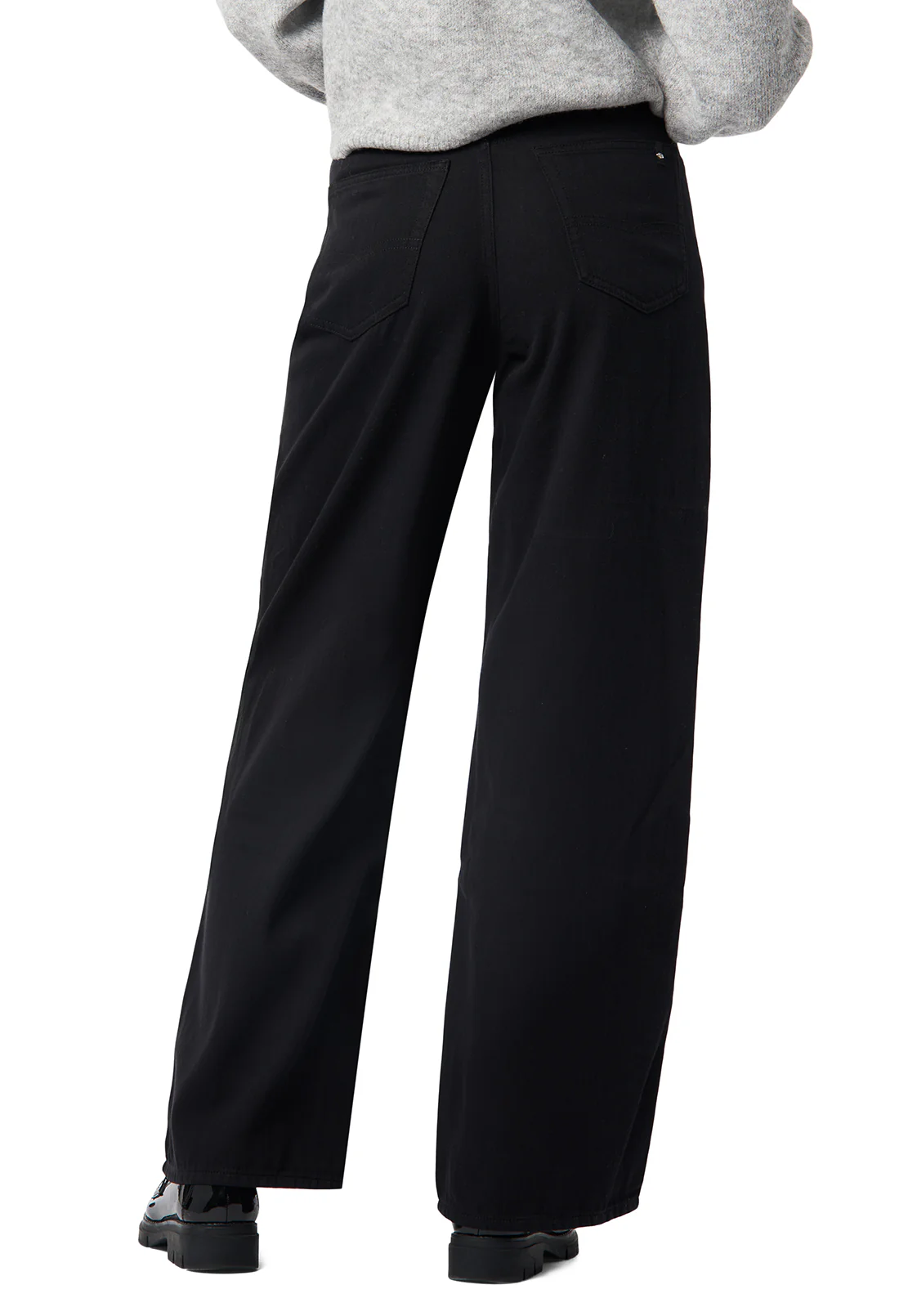 High Rise Wide Leg Alecia Women's Pants, Black - BL16136 - Image 2