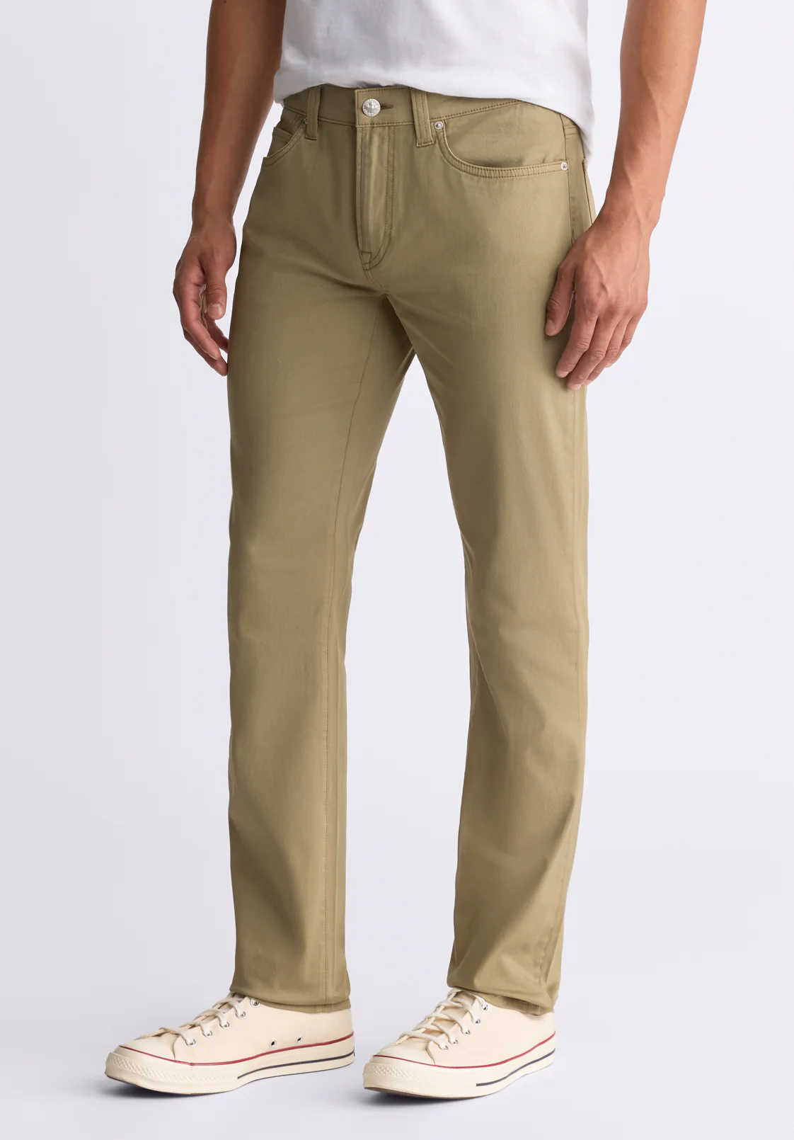 Slim Ash Men's Twill Pants, Aloe Green - BM22982 - Image 2
