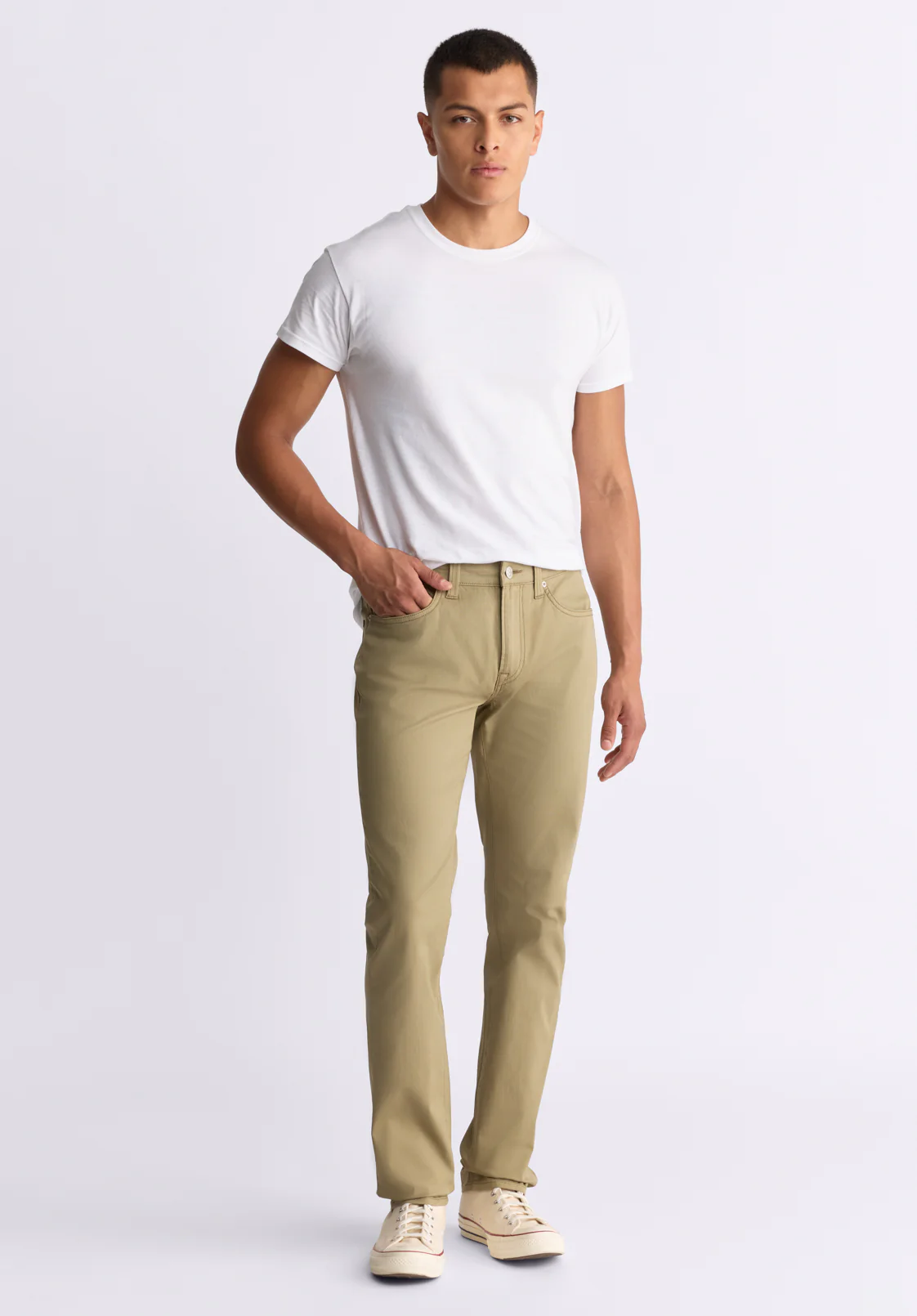 Slim Ash Men's Twill Pants, Aloe Green - BM22982 - Image 4