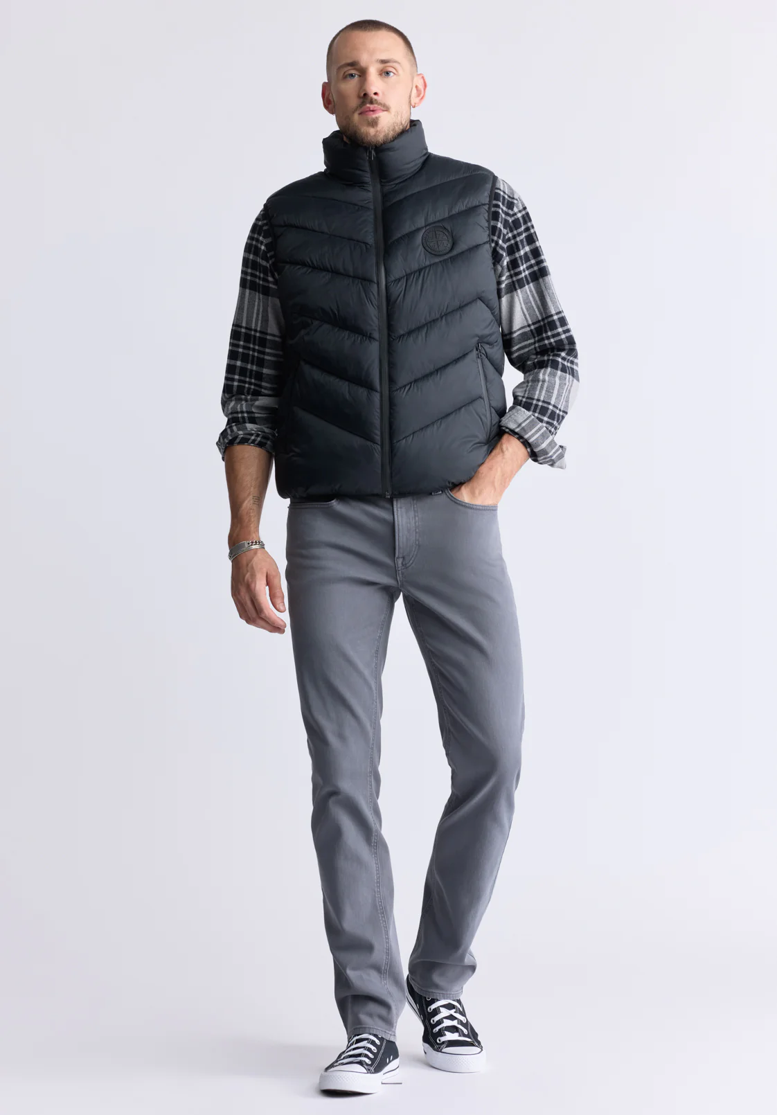 Davies Black Men's Puffer Vest - OBMEF007 - Image 5