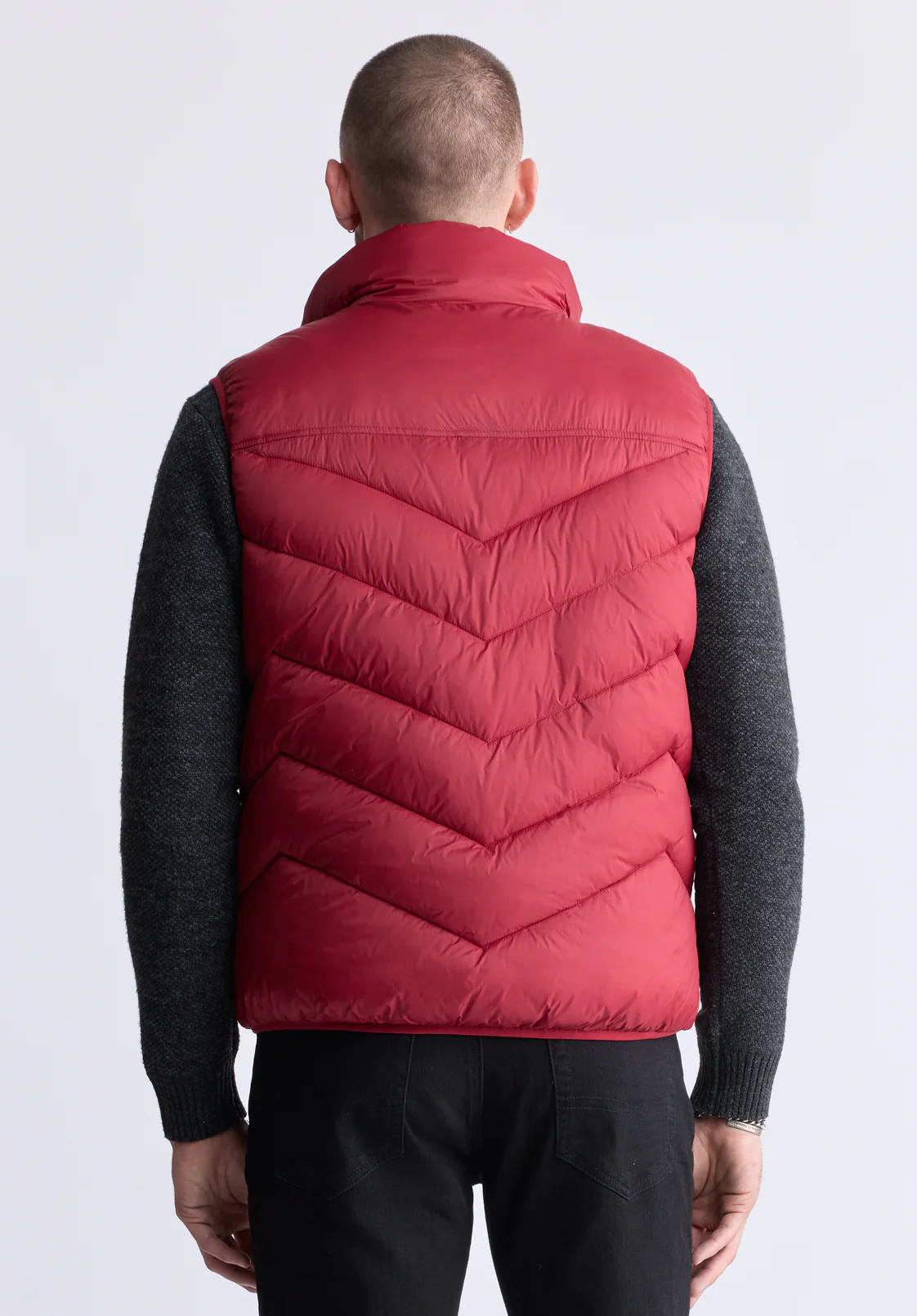 Davies Chilli Red Men's Puffer Vest - OBMEF007 - Image 3