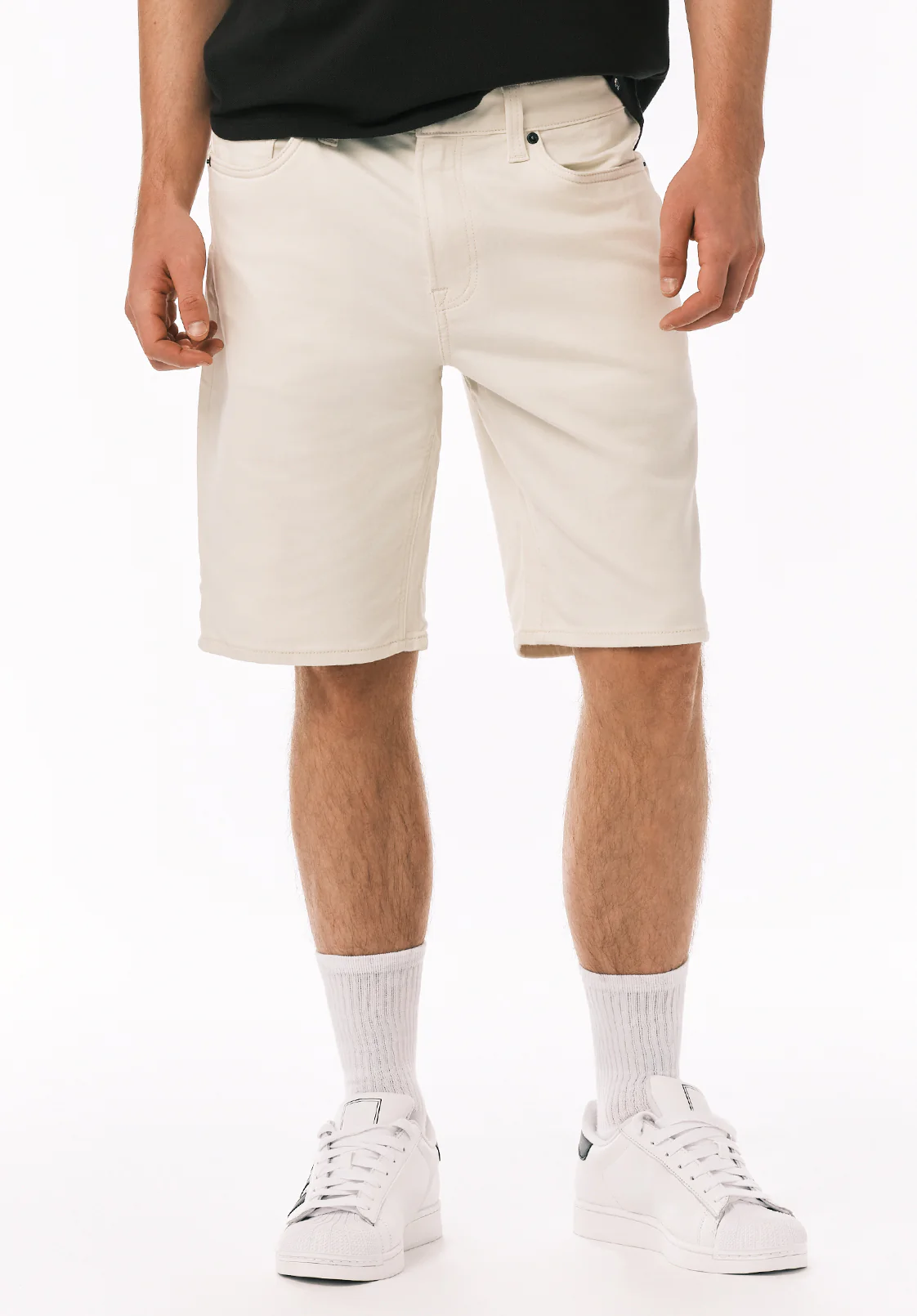 Relaxed Straight Dean Men's Freedom Flex Shorts, Vanilla White - BM26067
