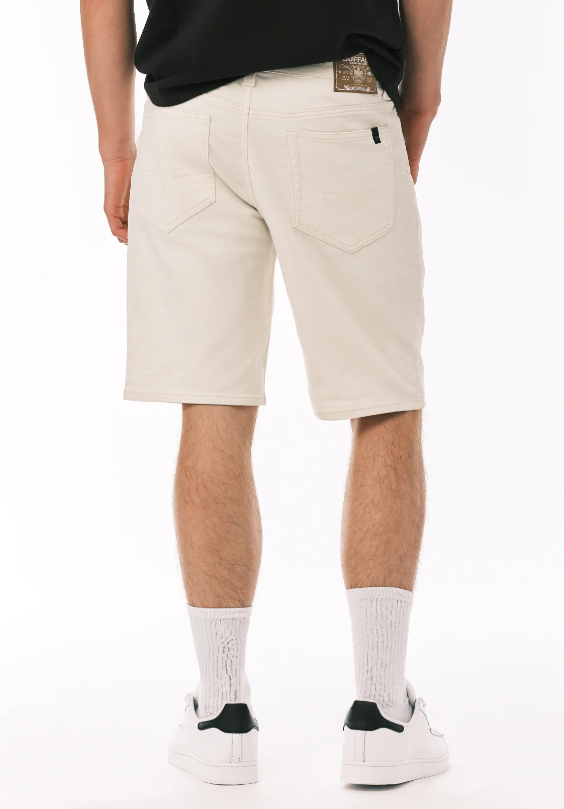 Relaxed Straight Dean Men's Freedom Flex Shorts, Vanilla White - BM26067 - Image 3