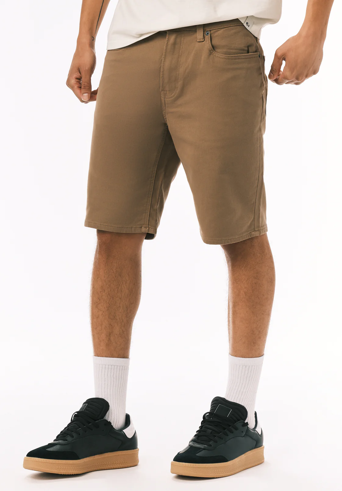 Relaxed Straight Dean Men's Freedom Flex Shorts, Dark Beige - BM26067 - Image 2