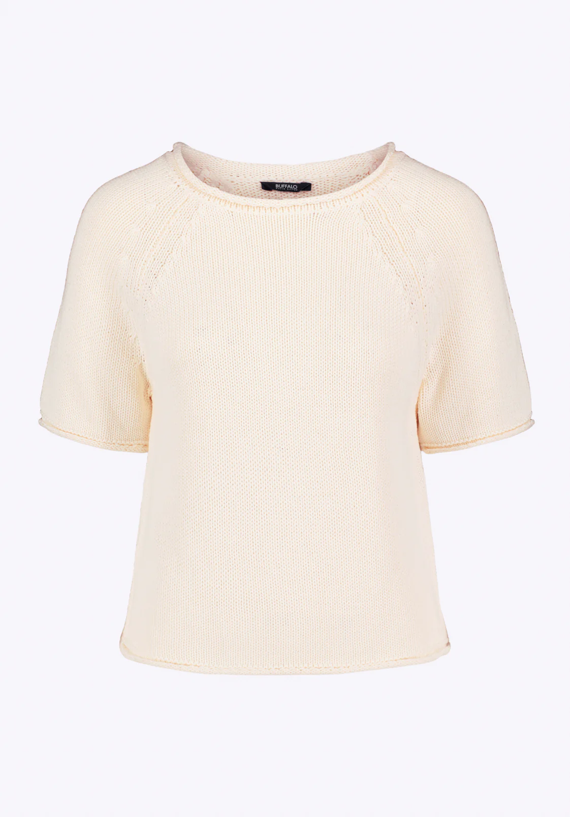 Devora Women’s Light Knit Short-Sleeve Sweater, Parchment - SW0115P - Image 5
