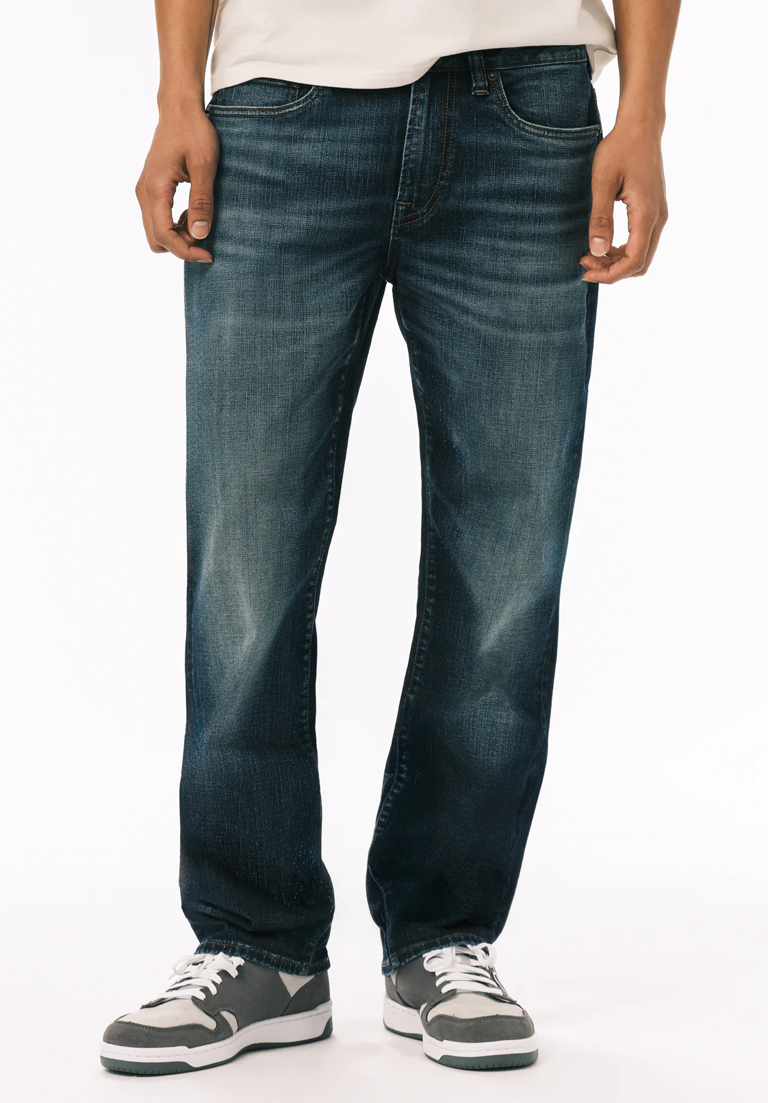 Relaxed Straight Driven Men’s Jeans, Indigo - BM22826