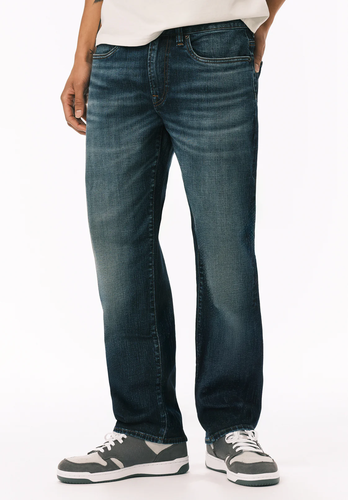 Relaxed Straight Driven Men’s Jeans, Indigo - BM22826 - Image 3