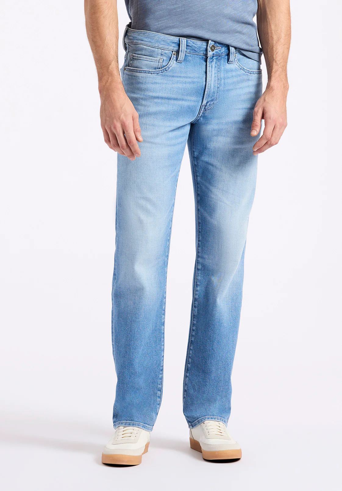 Relaxed Straight Driven Men's Jeans, Vintage Blue - BM26083