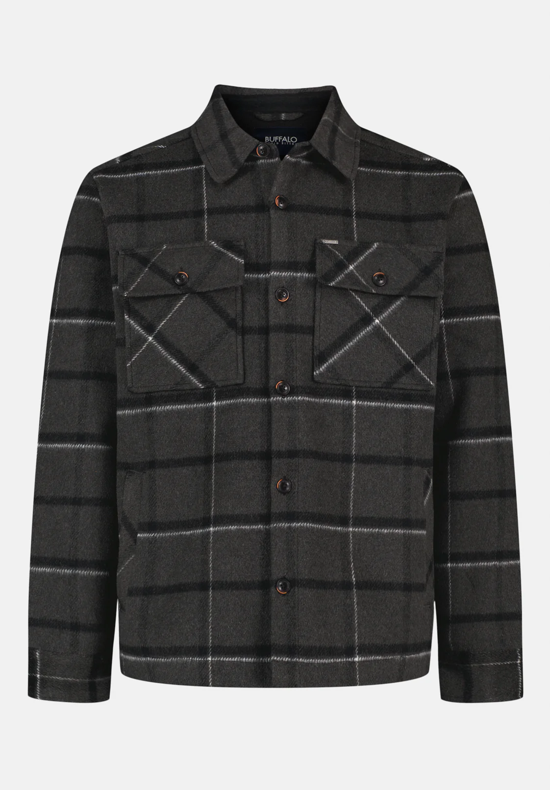 Jace Men's Plaid Shacket, Charcoal - BM24723 - Image 5