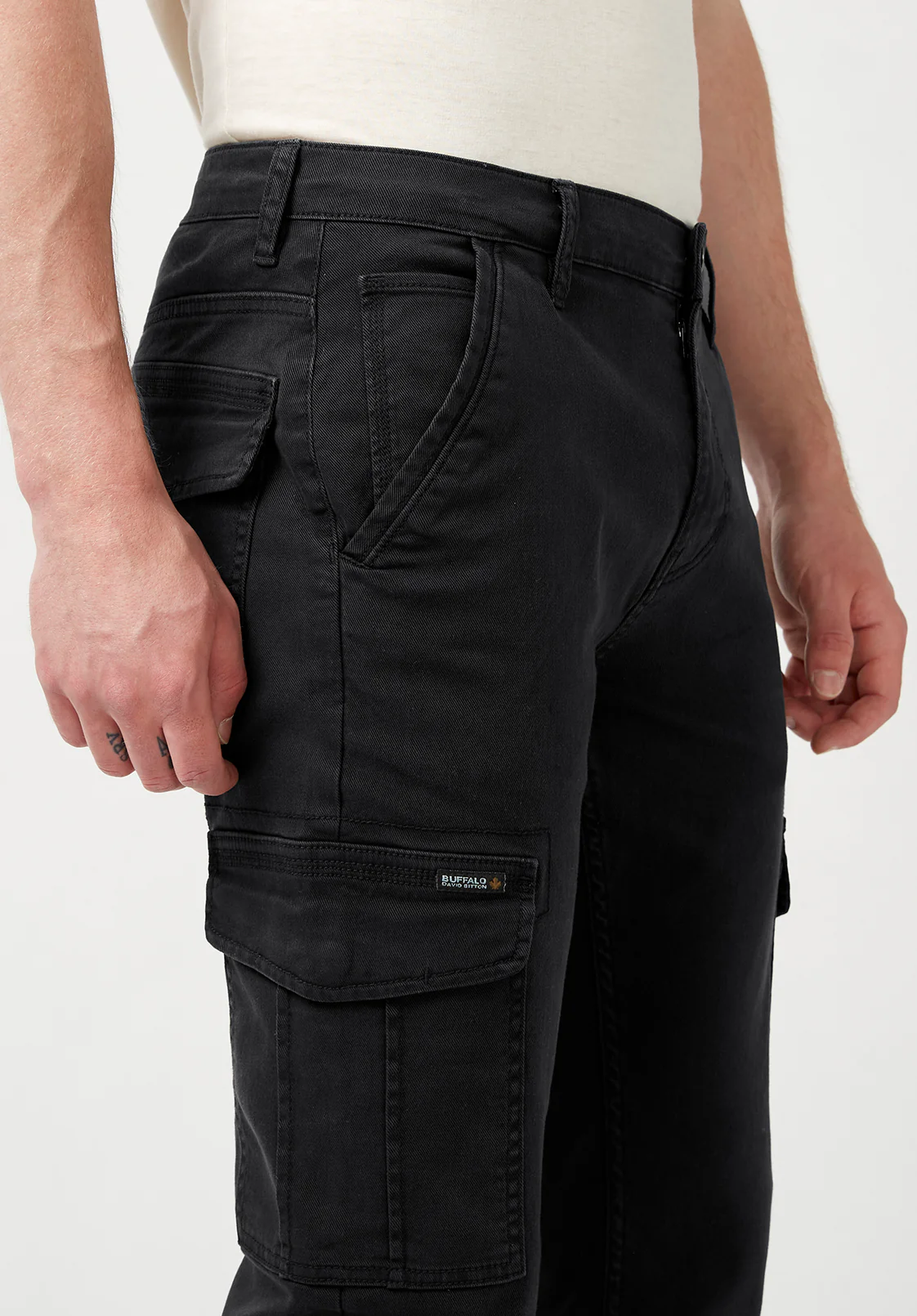 Cargo Joe Men's Straight Leg Pants in Black - BM22929 - Image 7