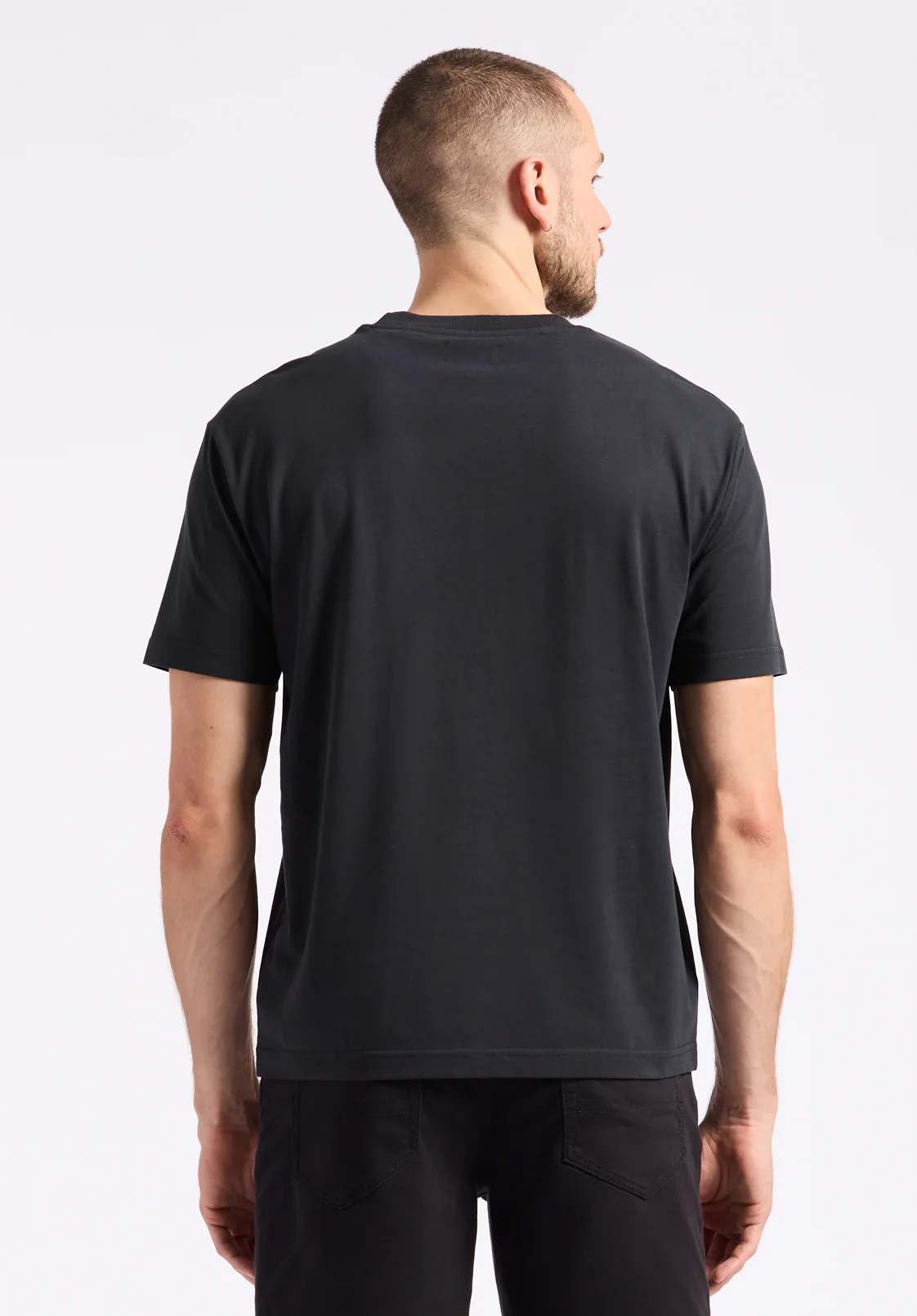 Kanto Men's Short-Sleeve Crew Neck Jersey T-Shirt, Black - BM24603 - Image 3