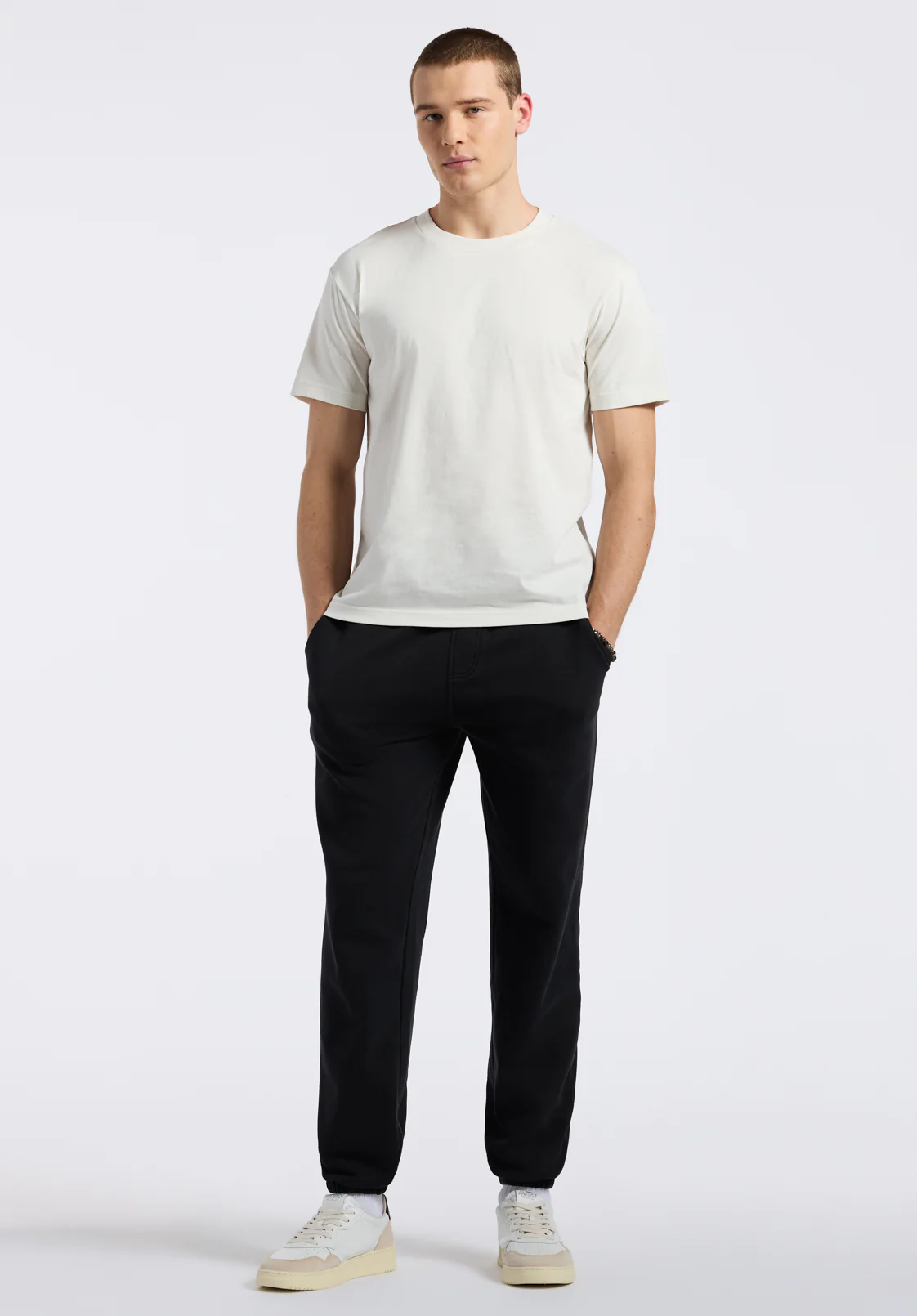 Kanto Men's Short-Sleeve Crew Neck Jersey T-Shirt, Milk - BM24603 - Image 3