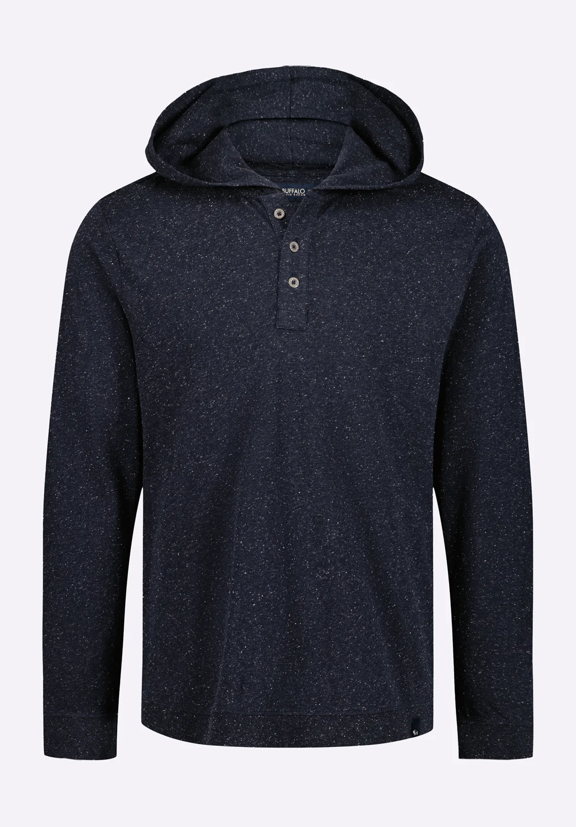 Kolder Men's Relaxed Fit Hooded Henley Top, Whale - BM24544 - Image 7