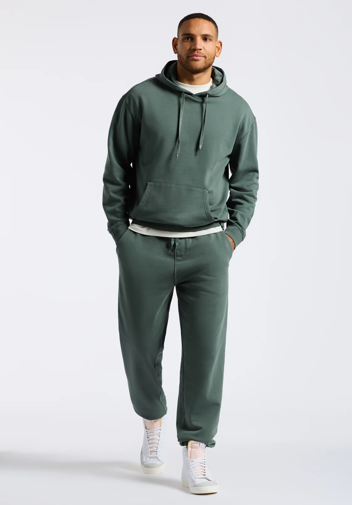Patto Men's Relaxed Jogger Pants, Dark Forest Green - BM24598 - Image 5