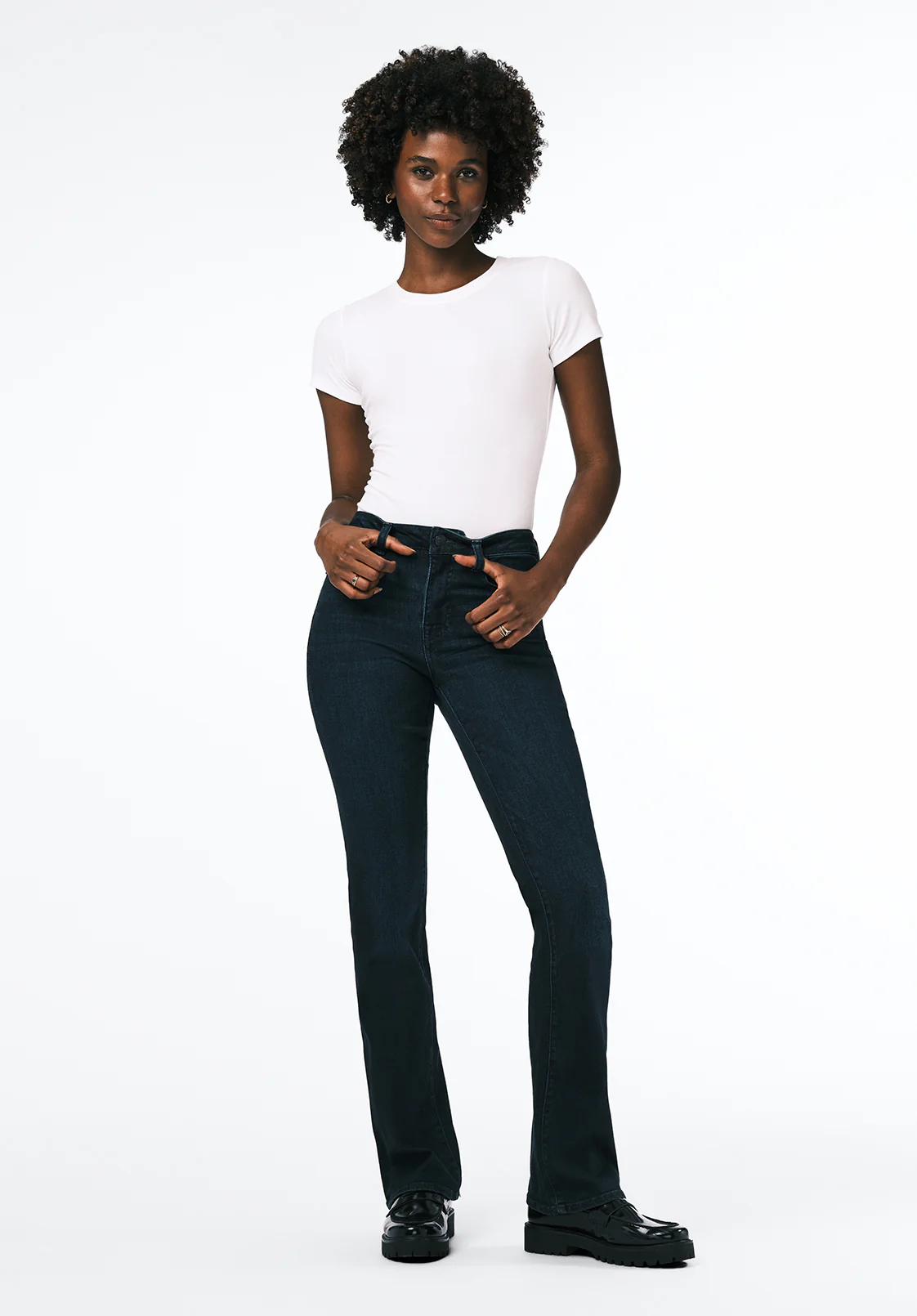 Mid Rise Bootcut Queen Women's Jeans in Dark Blue - BL15832 - Image 4