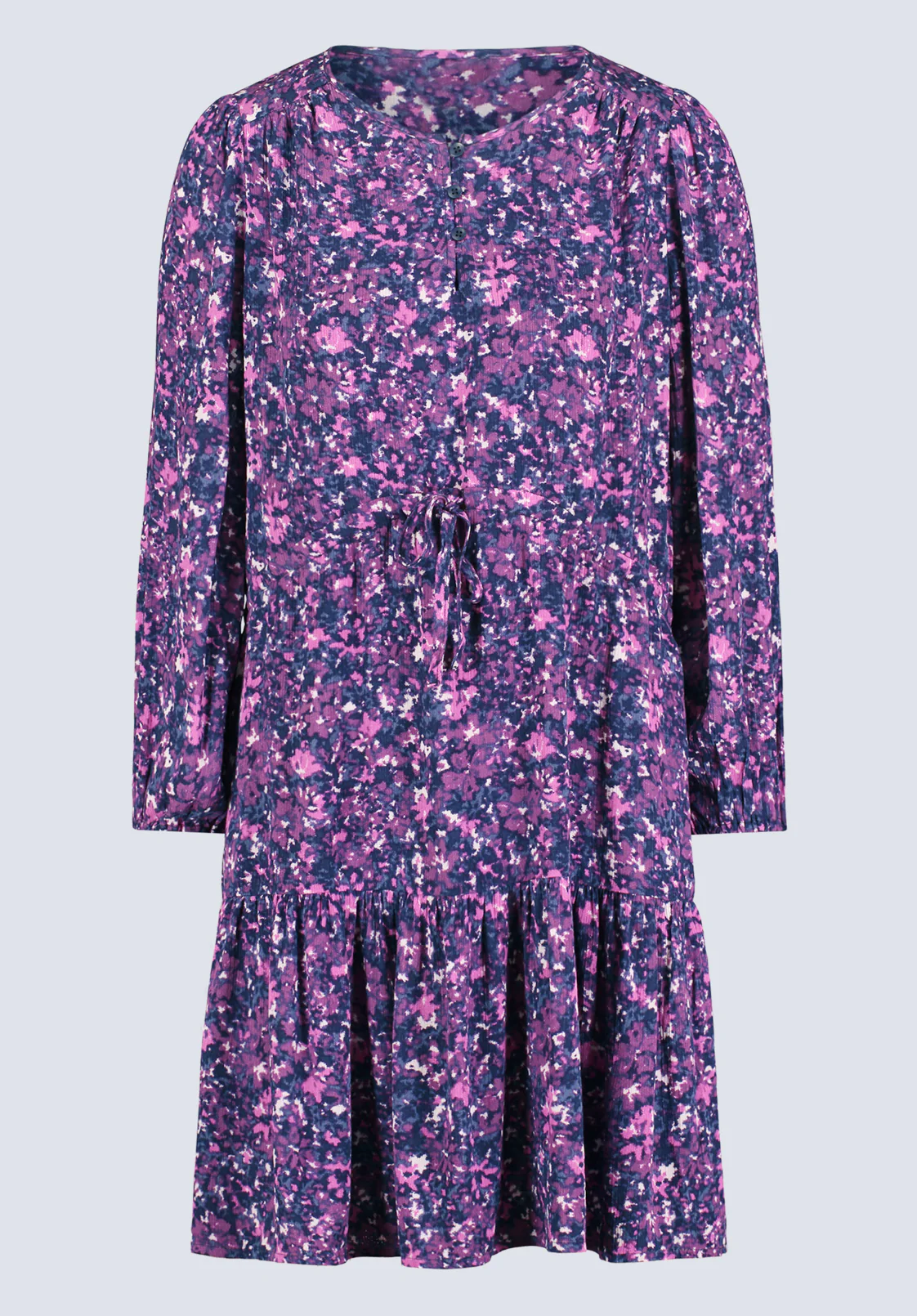 Rochelle Women's Floral Print Long-Sleeve Dress, Purple - WD0064H - Image 5