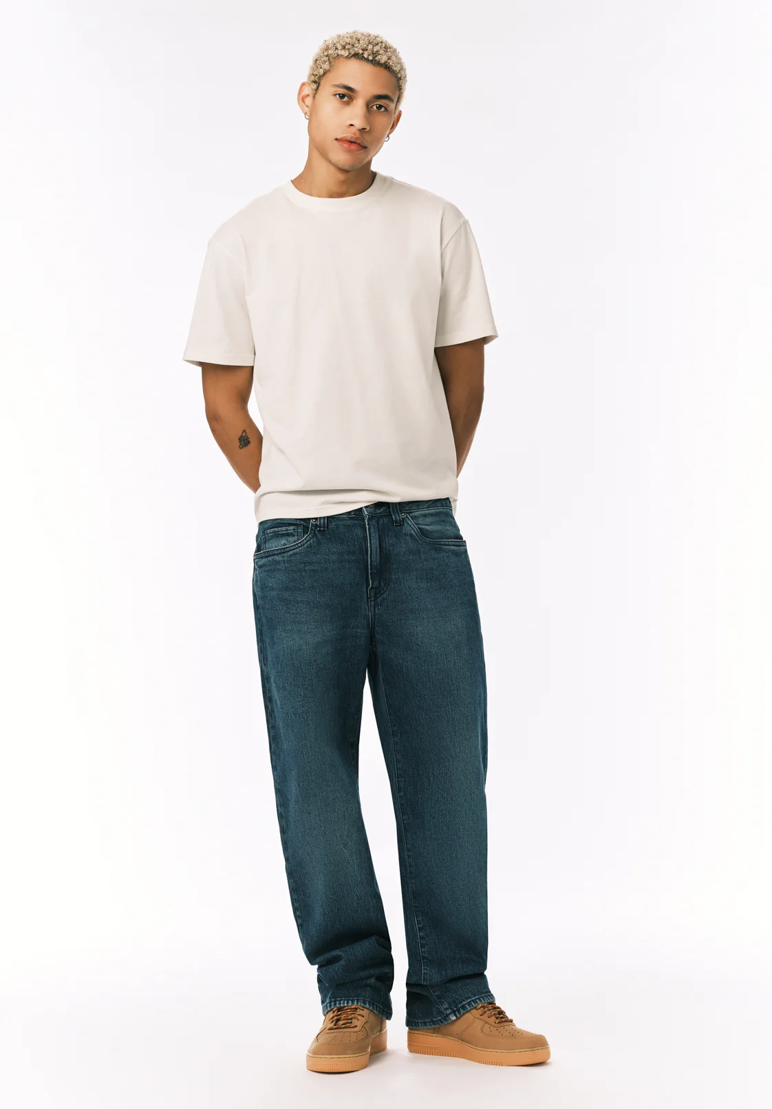 Ruffer Men's Easy Fit Jeans, Contrasted Blue - BM26128 - Image 4