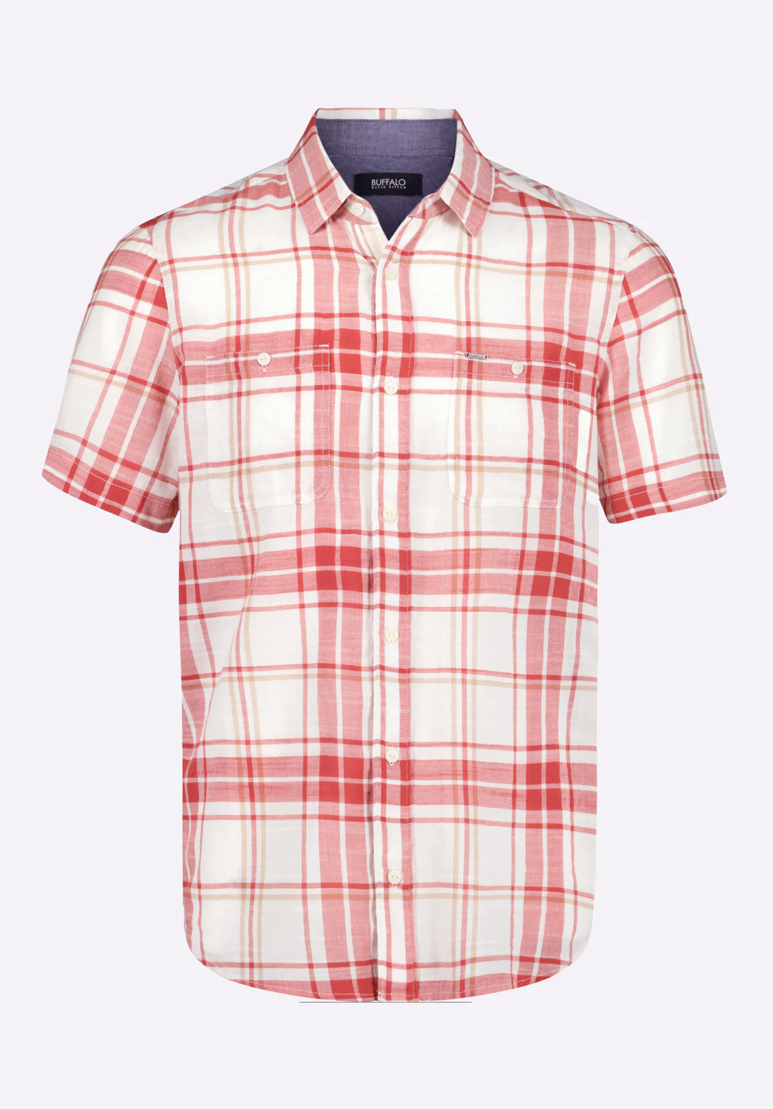 Sagrino Men's Fitted Plaid Shirt, Baked Apple Red - BM24568 - Image 6