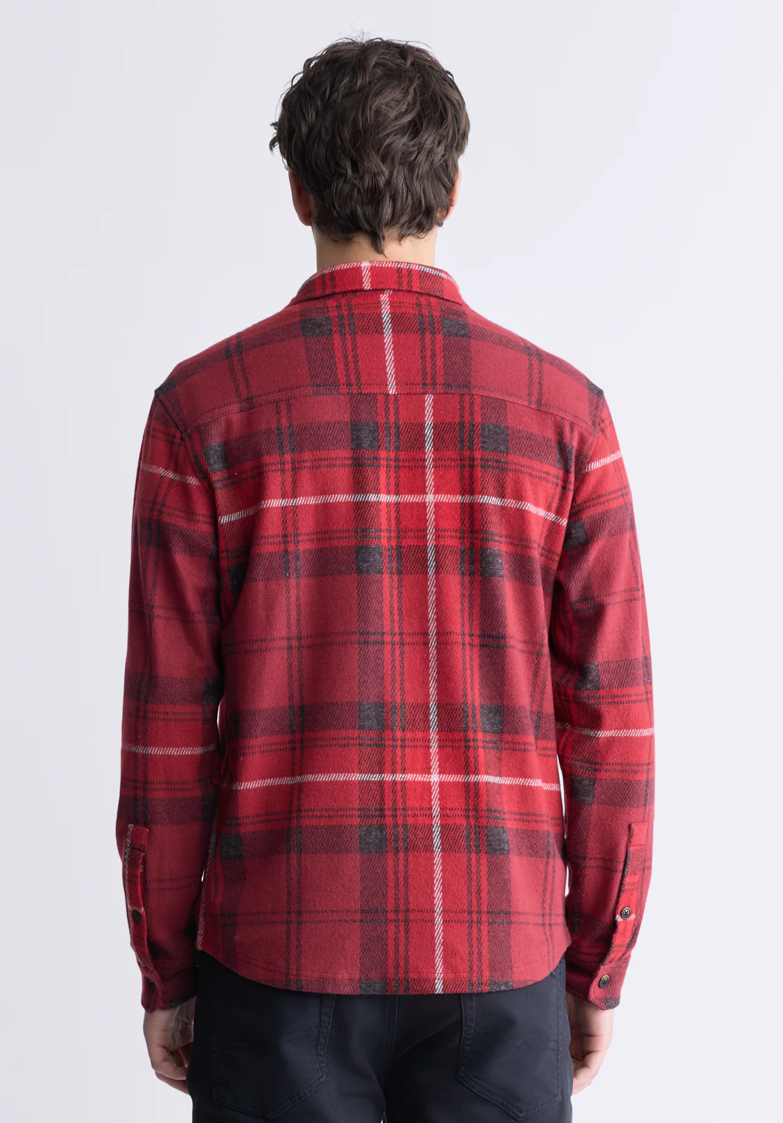 Samme Men's Plaid Blanket Shirt, Cranberry - BM24461 - Image 4