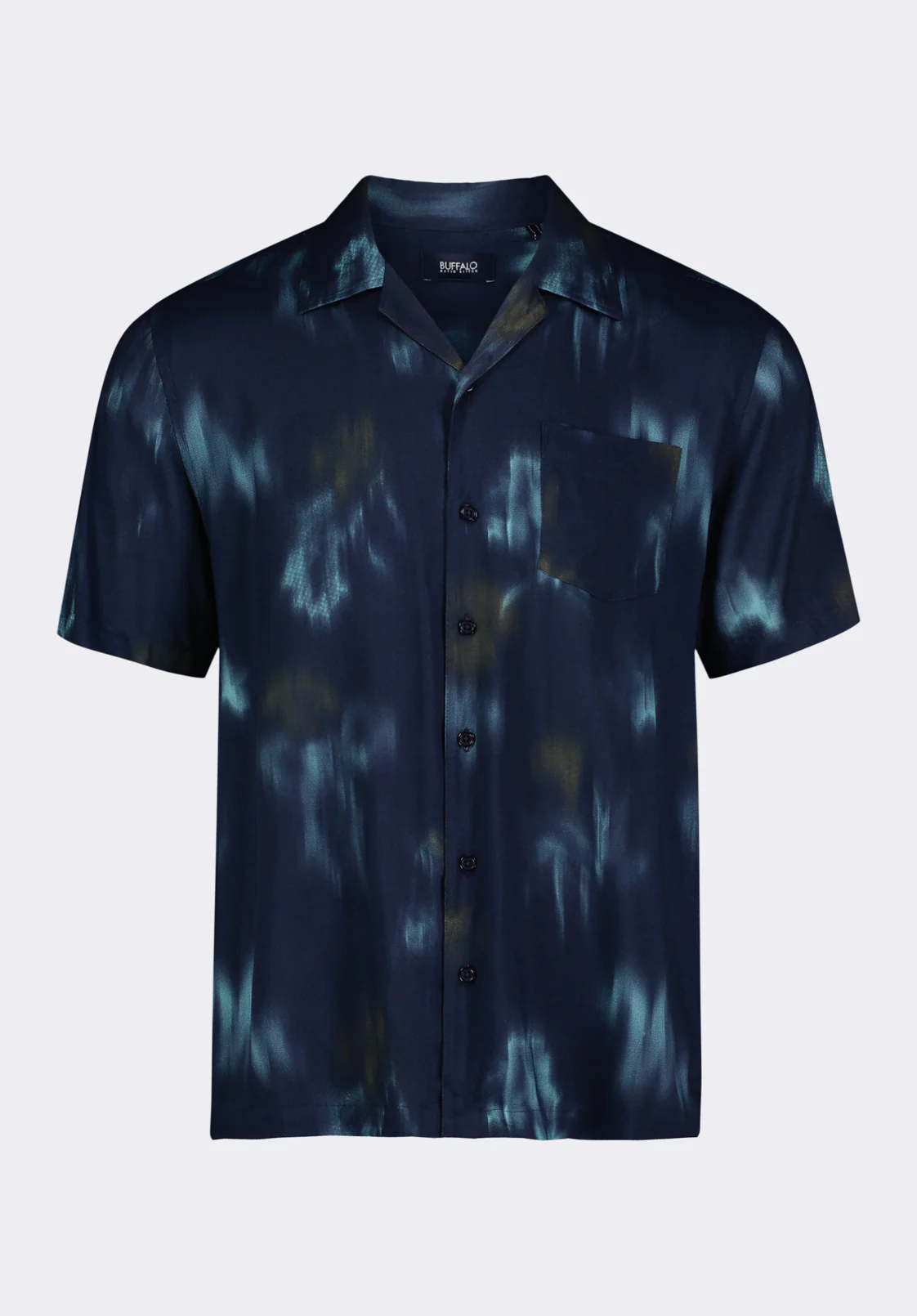 Sandro Men's Short-Sleeve Tie-Dye Camp Shirt, Whale - BM24559 - Image 6