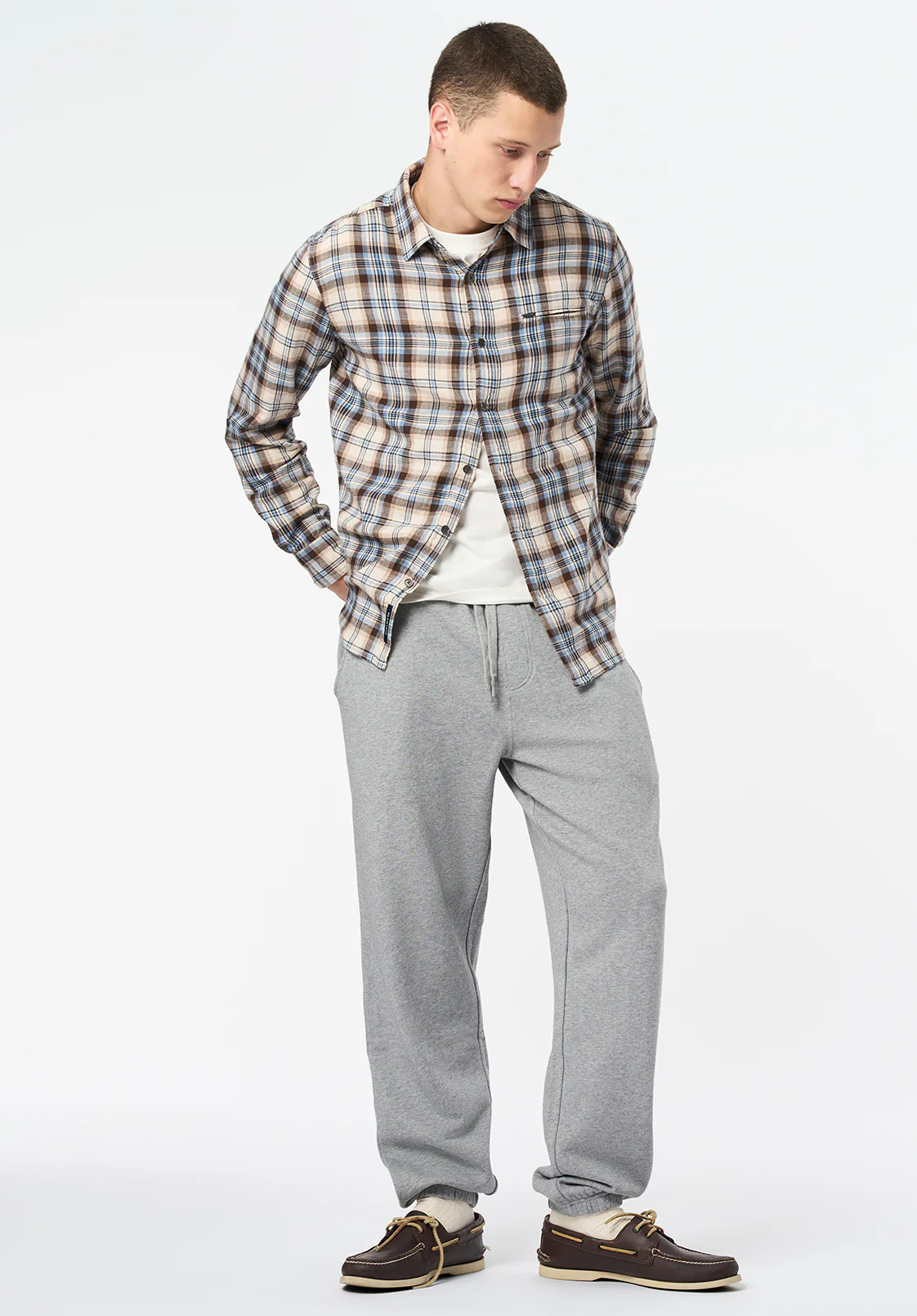 Simbio Men's Long-Sleeve Plaid Shirt, Woodsmoke - BM24685 - Image 4