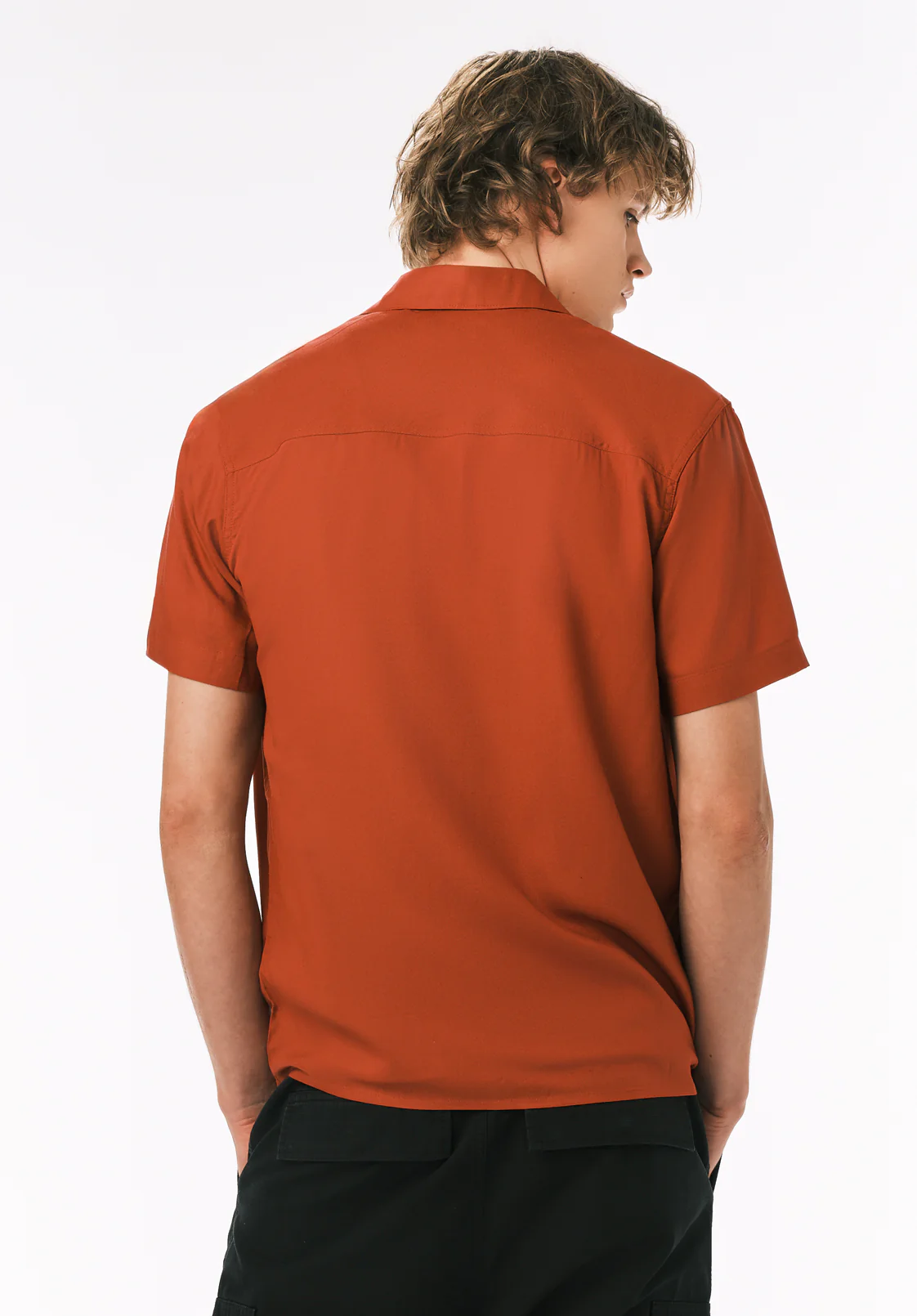 Sirilo Men's Short Sleeve Shirt, Baked Apple Red - BM24594 - Image 5