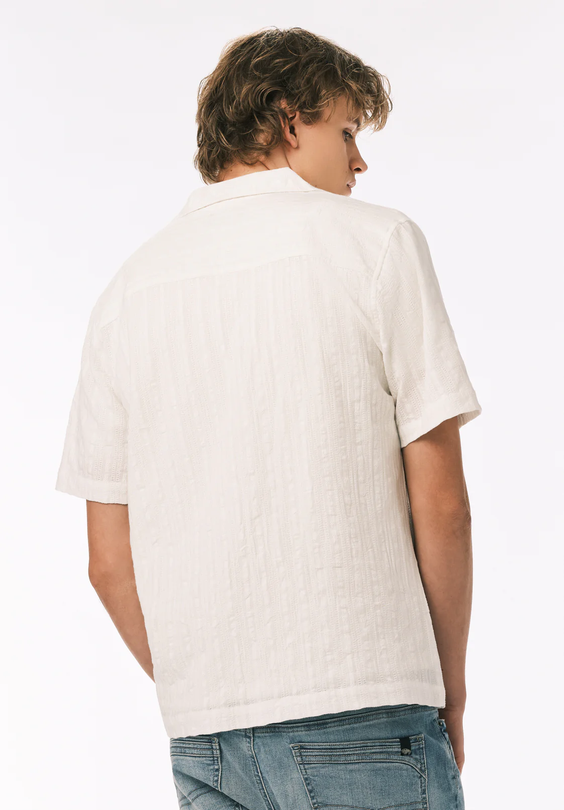 Soriel Men’s Short Sleeve Shirt, Milk - BM24799 - Image 5
