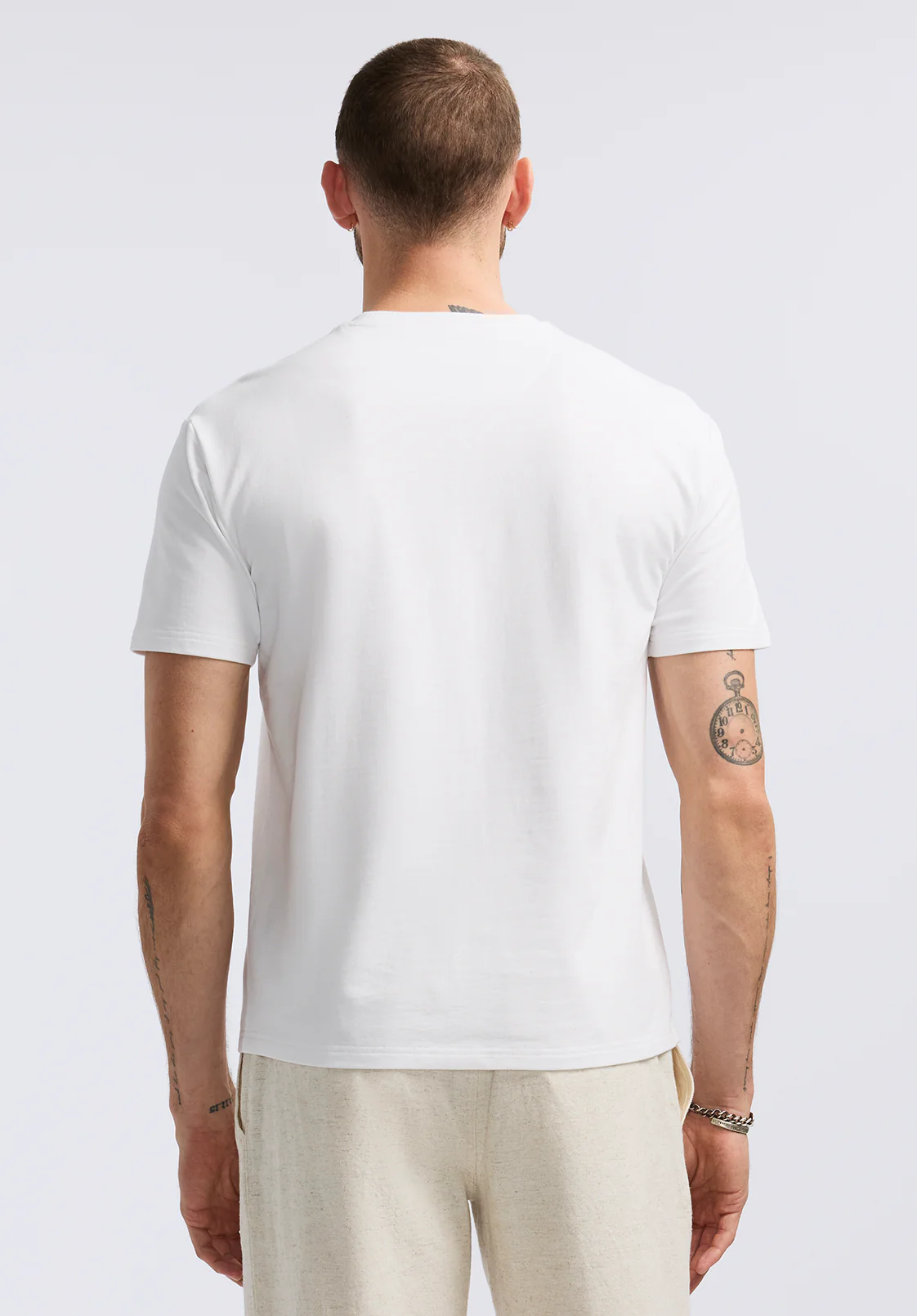 Tomba Men's Graphic T-Shirt with Raised Logo Print, White - BM24728 - Image 3