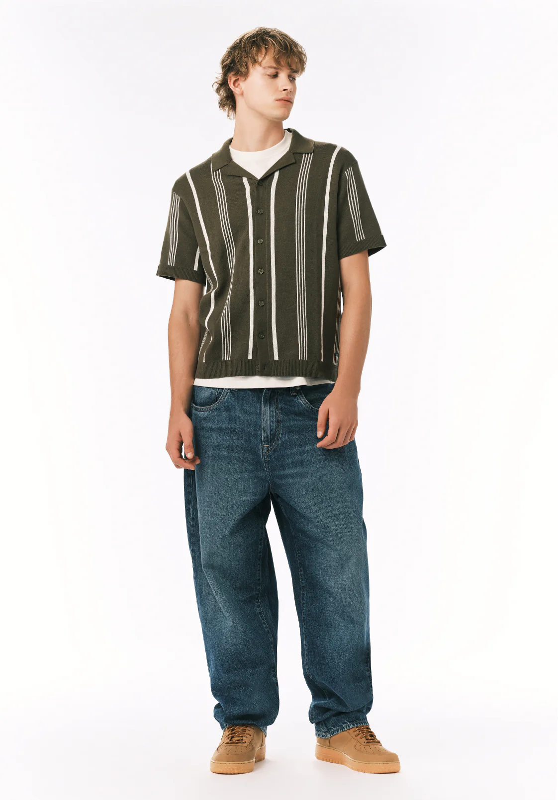 Waldir Men’s Short Sleeve Sweater Shirt, Fern - BM24787 - Image 4