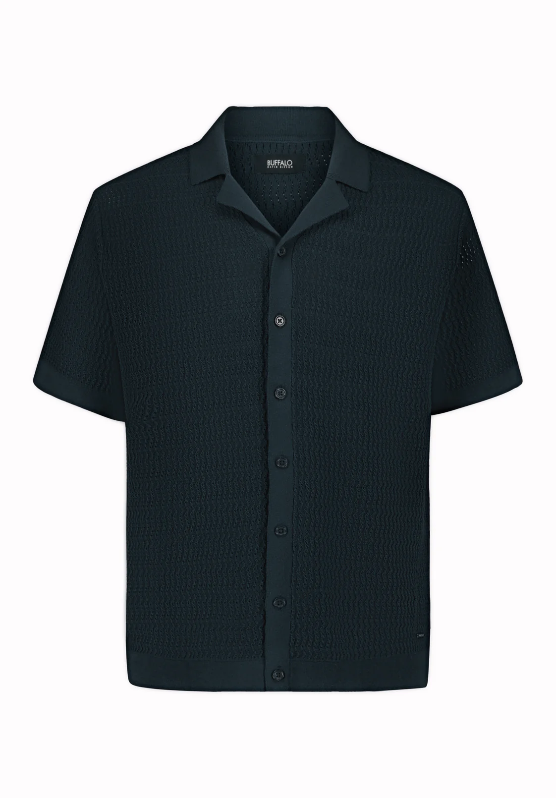 Waldir Men’s Short Sleeve Sweater Shirt, Whale - BM24795 - Image 2