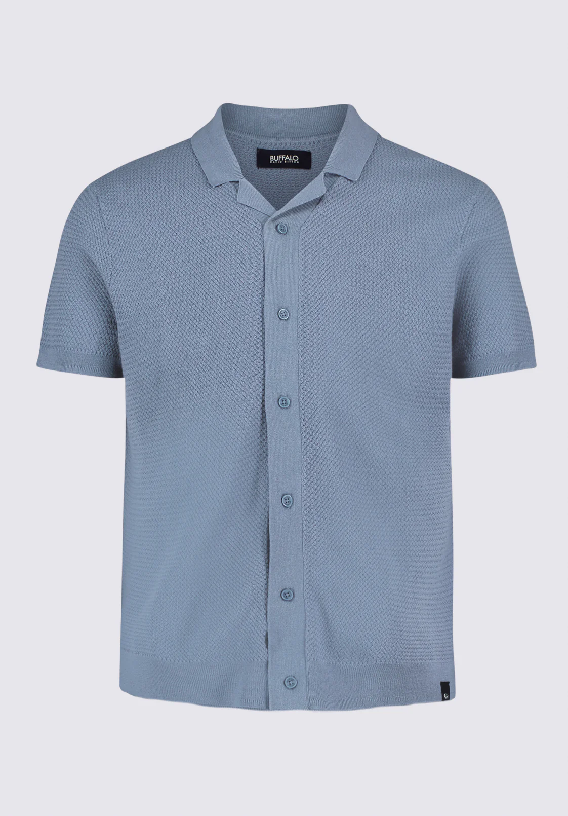 Wasko Men's Short-Sleeve Button-Up Sweater Polo, Mirage - BM24621 - Image 6