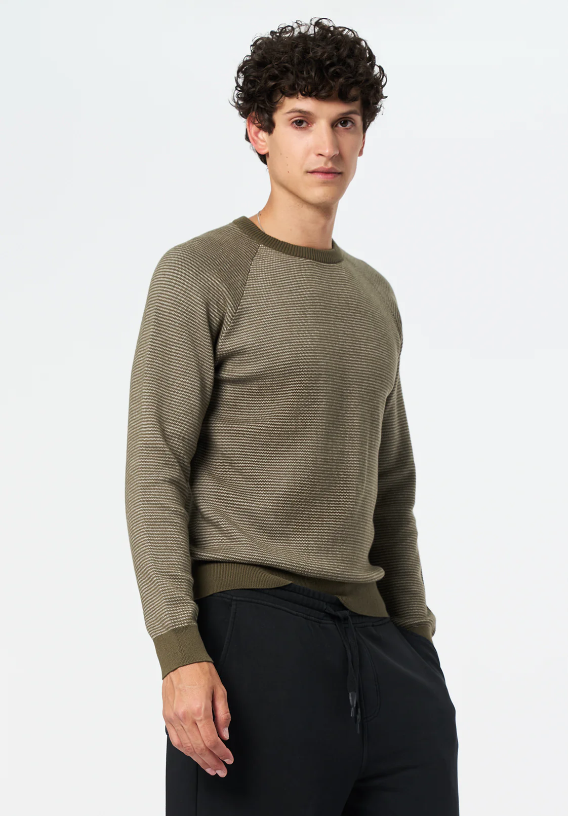 Watford Men's Crew Neck Sweater, Fern - BM24684 - Image 2